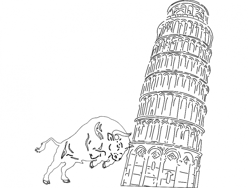 Pissa Tower Free DXF File Free Vectors