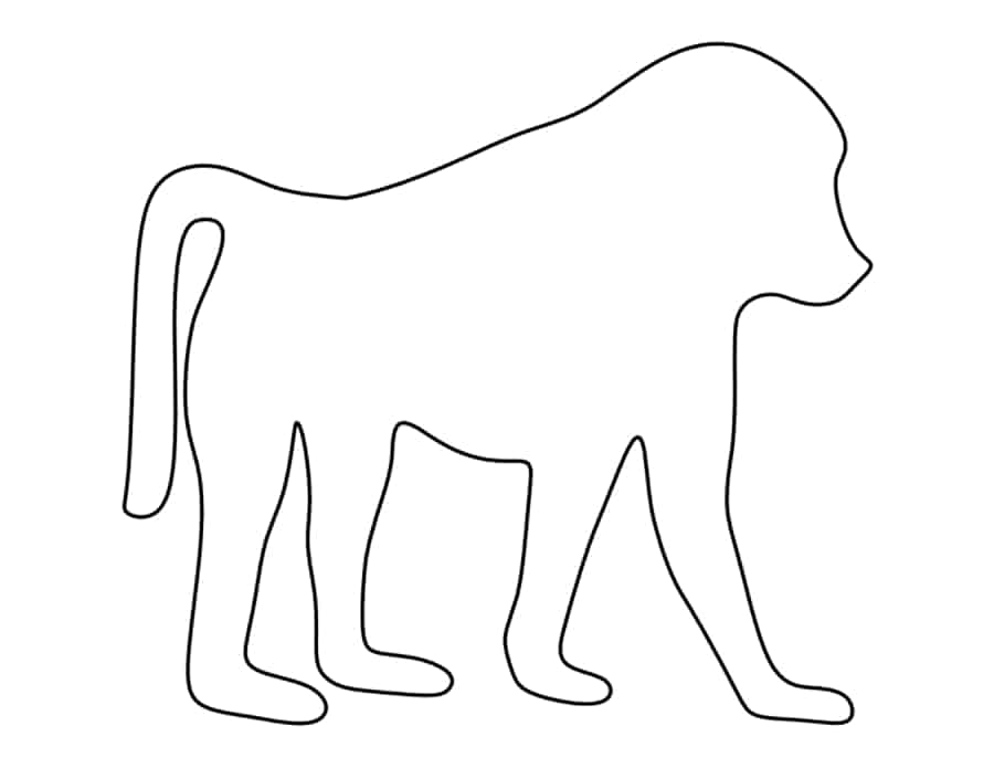 Baboon Kids Coloring Pages Pdf Free Vectors