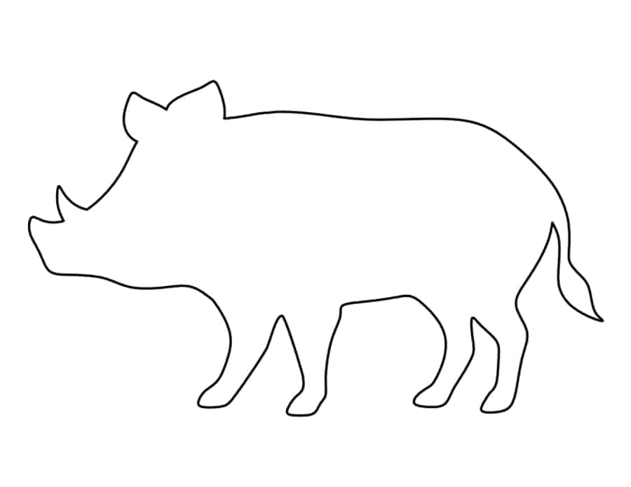 Boar Tracing Worksheets Pdf Free Vectors