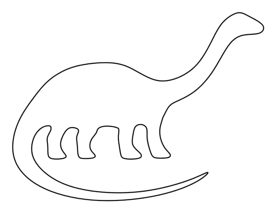 Brontosaurus Tracing Shape Pdf Free Vectors