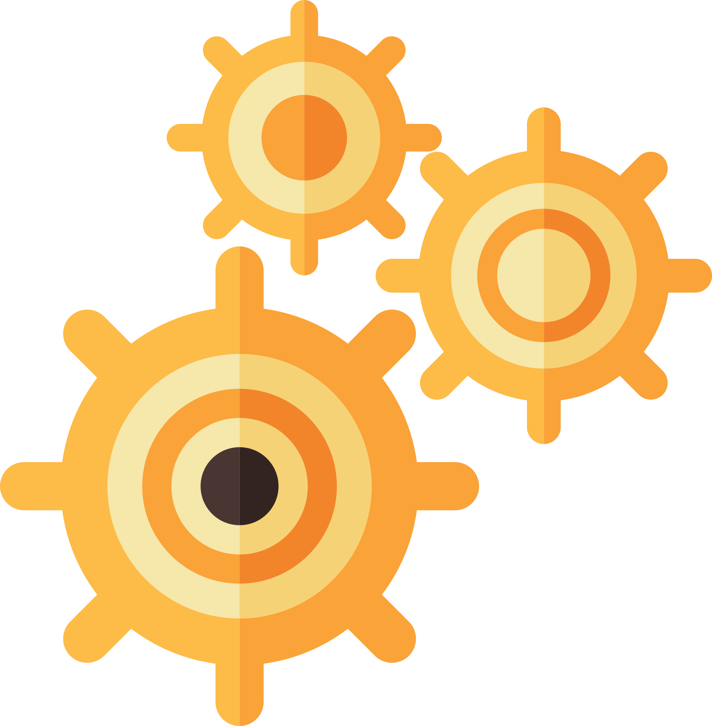 Cogwheels Editable Svg Line Art Free Vectors