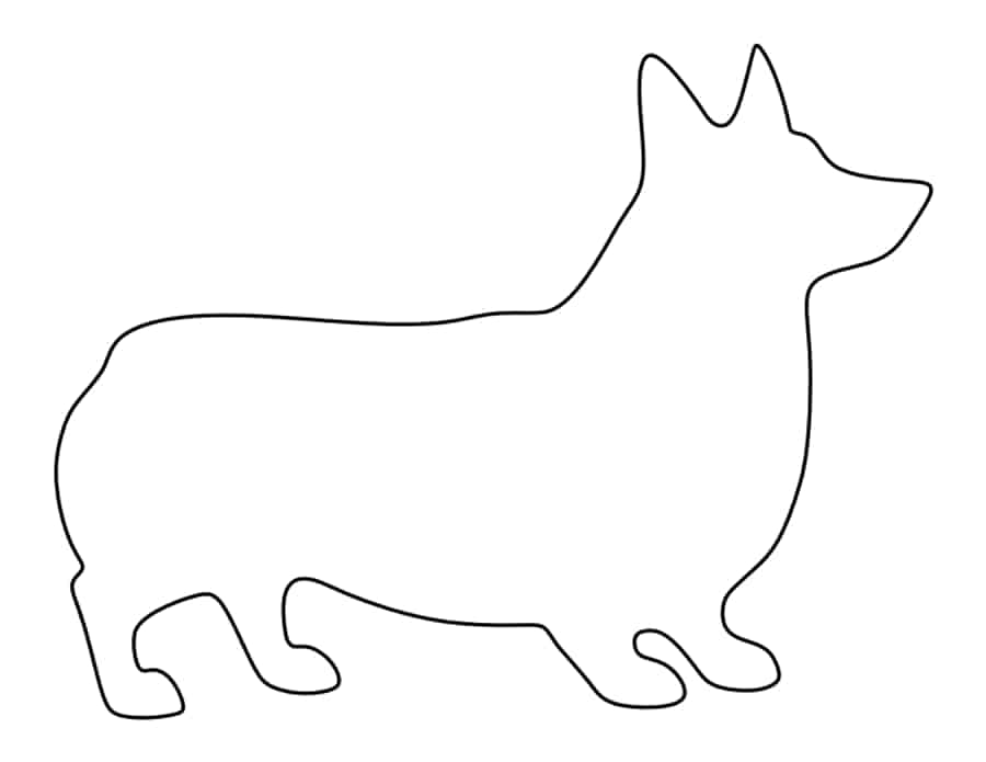 Corgi Tracing Shape Pdf Free Vectors
