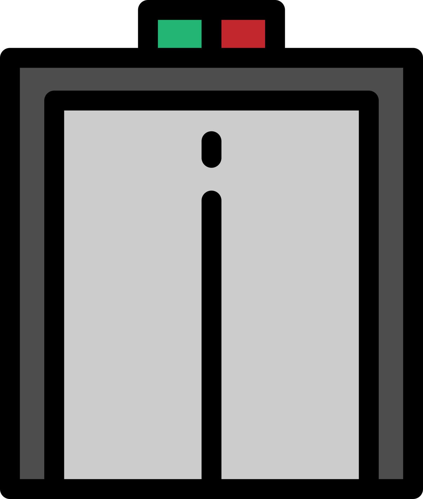 Elevator Outline Icon Svg Set Free Vectors