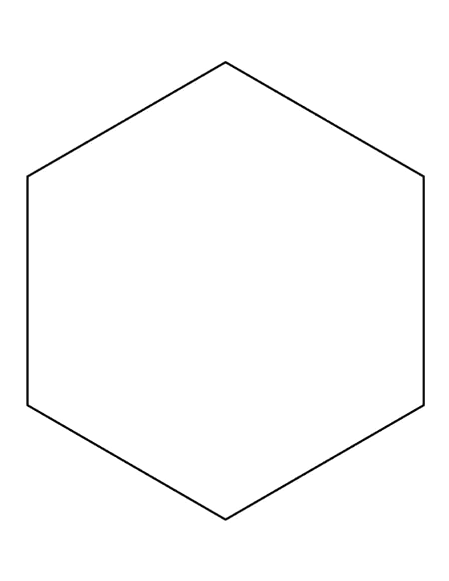 Hexagon Tracing Worksheets Pdf Free Vectors