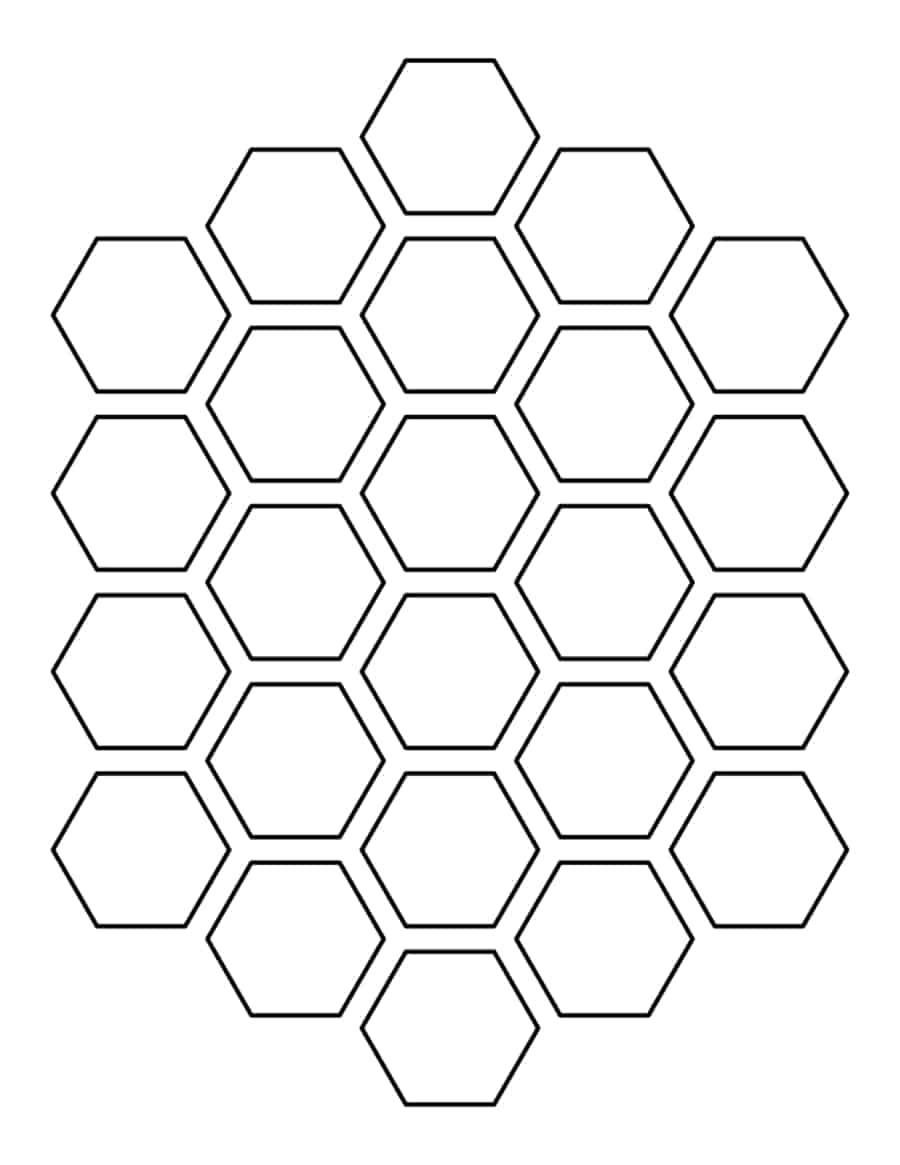 Honeycomb Tracing Shape Pdf Free Vectors
