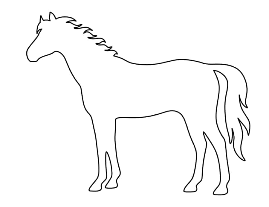 Horse Coloring Pdf Free Vectors