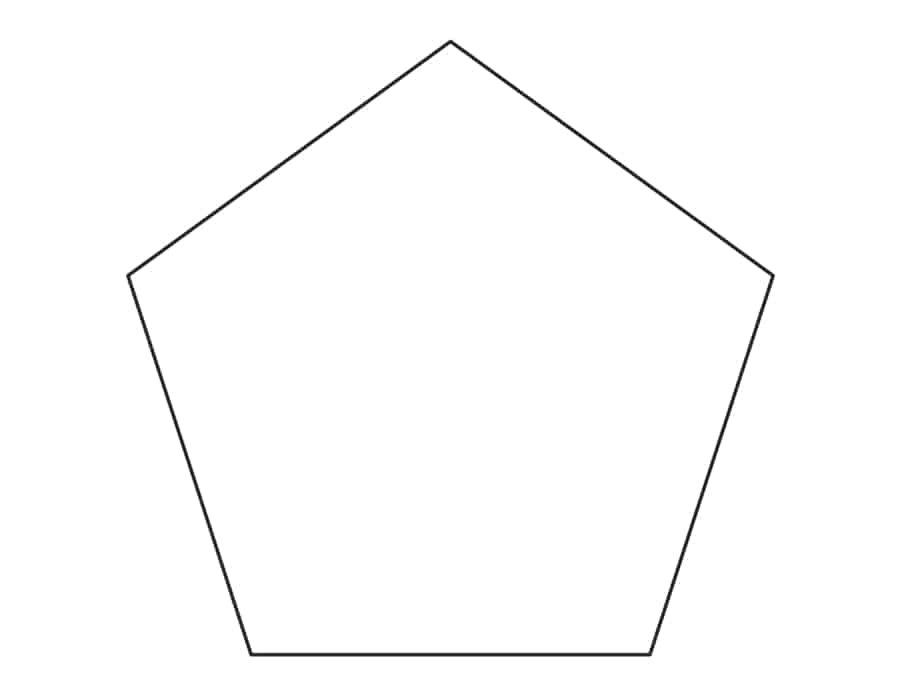Pentagon Coloring Pdf Free Vectors