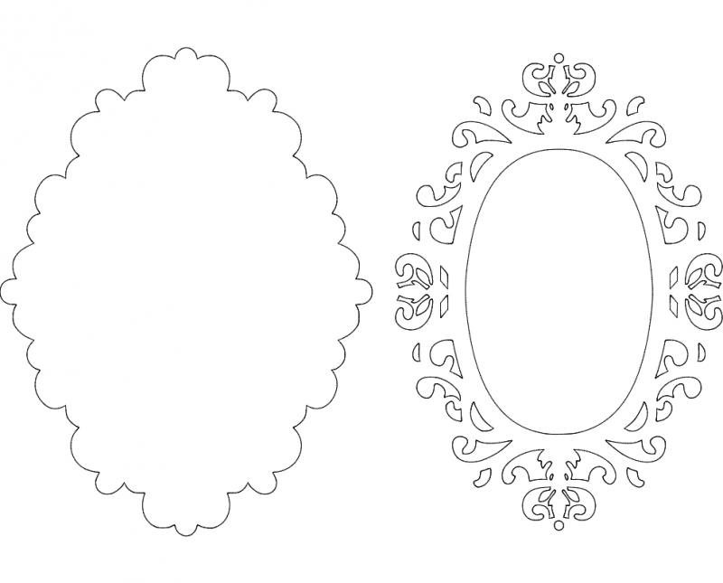 Mirror Frame 22 Free DXF File Free Vectors