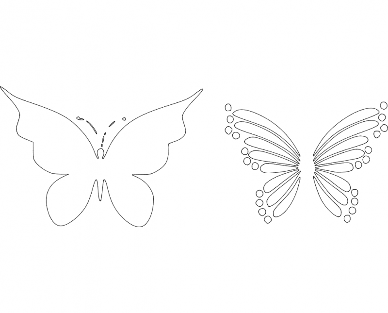 Butterfly 25 Free DXF File Free Vectors