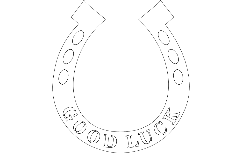 Horse Shoe DXF File Free Vectors