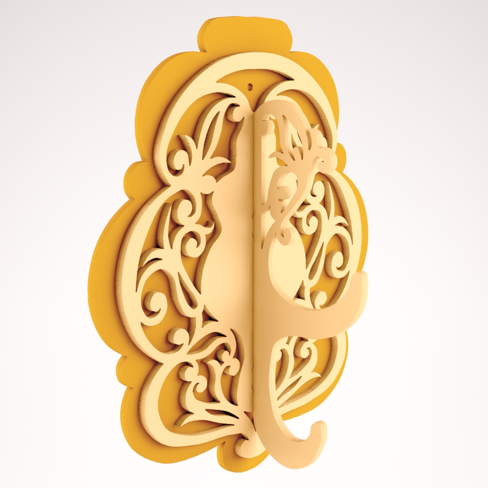 Decoration Unique Wall Hanger Free DXF File Free Vectors