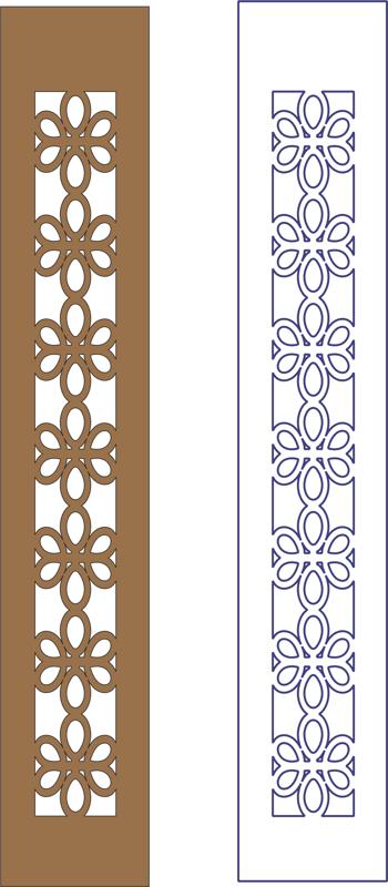 Flower Decorative Frame Pattern Free DXF File Free Vectors