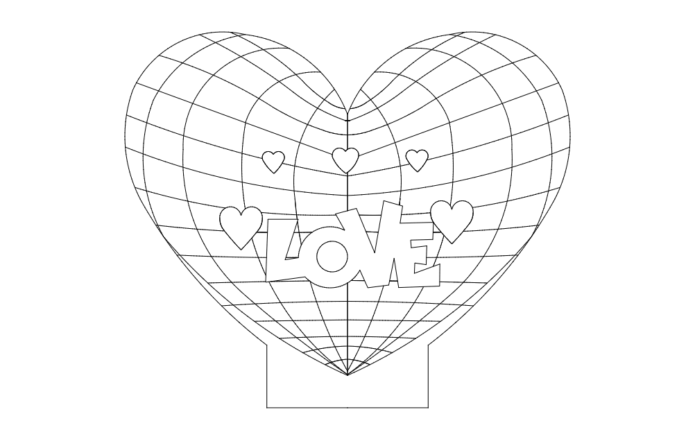 Kalp Lamp Free DXF File Free Vectors