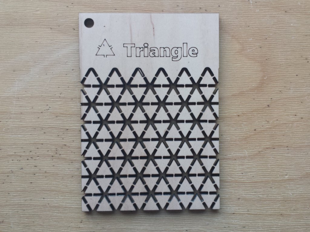 Triangle Pattern Living Hinge Template For Laser Cut Free DXF File Free Vectors