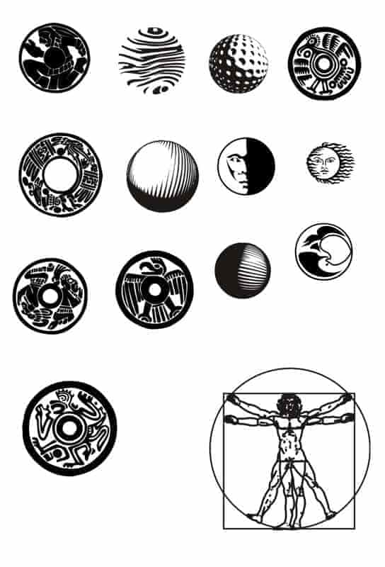 Round Pattern Circular Ornament Elements Free Vector Free Vectors