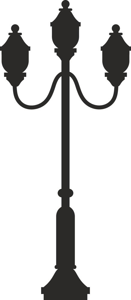 Street Lamp Silhouette Free DXF File Free Vectors