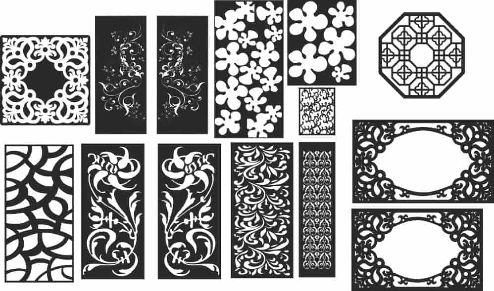 Abstract Floral Patterns Set Free Vector Free Vectors