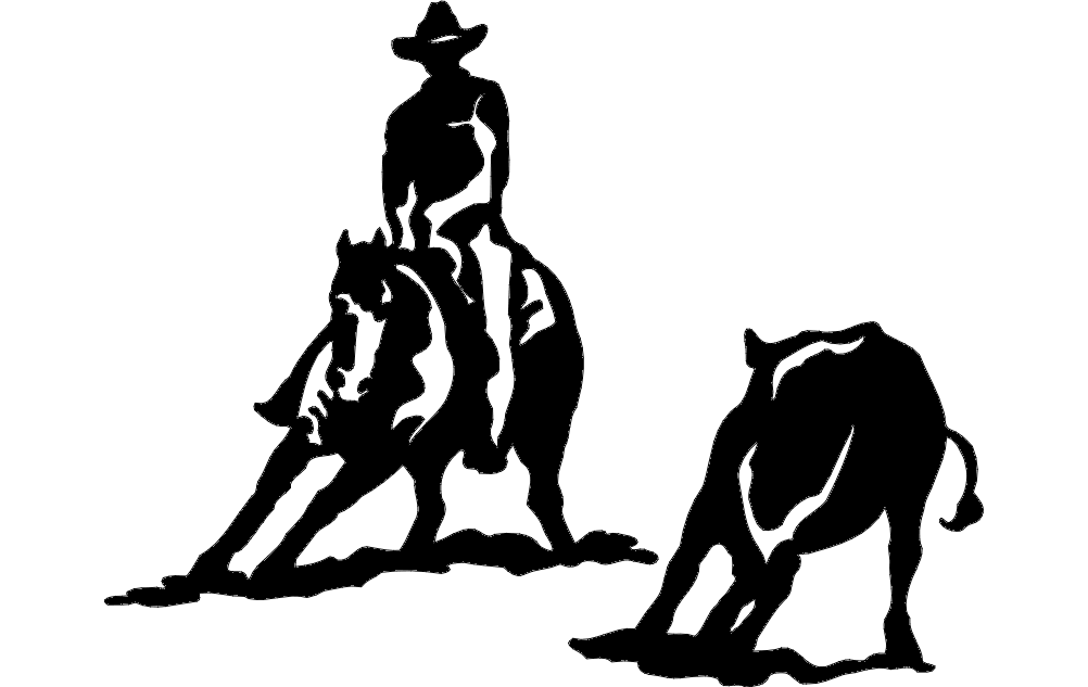 Rodeo Silhouette 2 Free DXF File Free Vectors