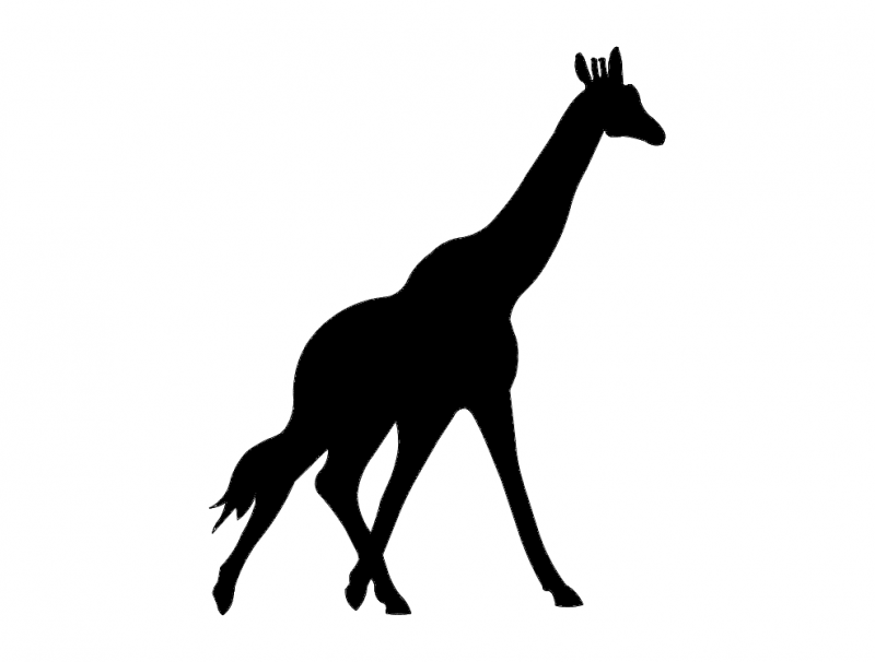 Zyrafa (Giraffe Silhouette) Free DXF File Free Vectors