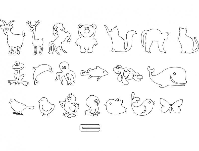 животные детские Free DXF File Free Vectors