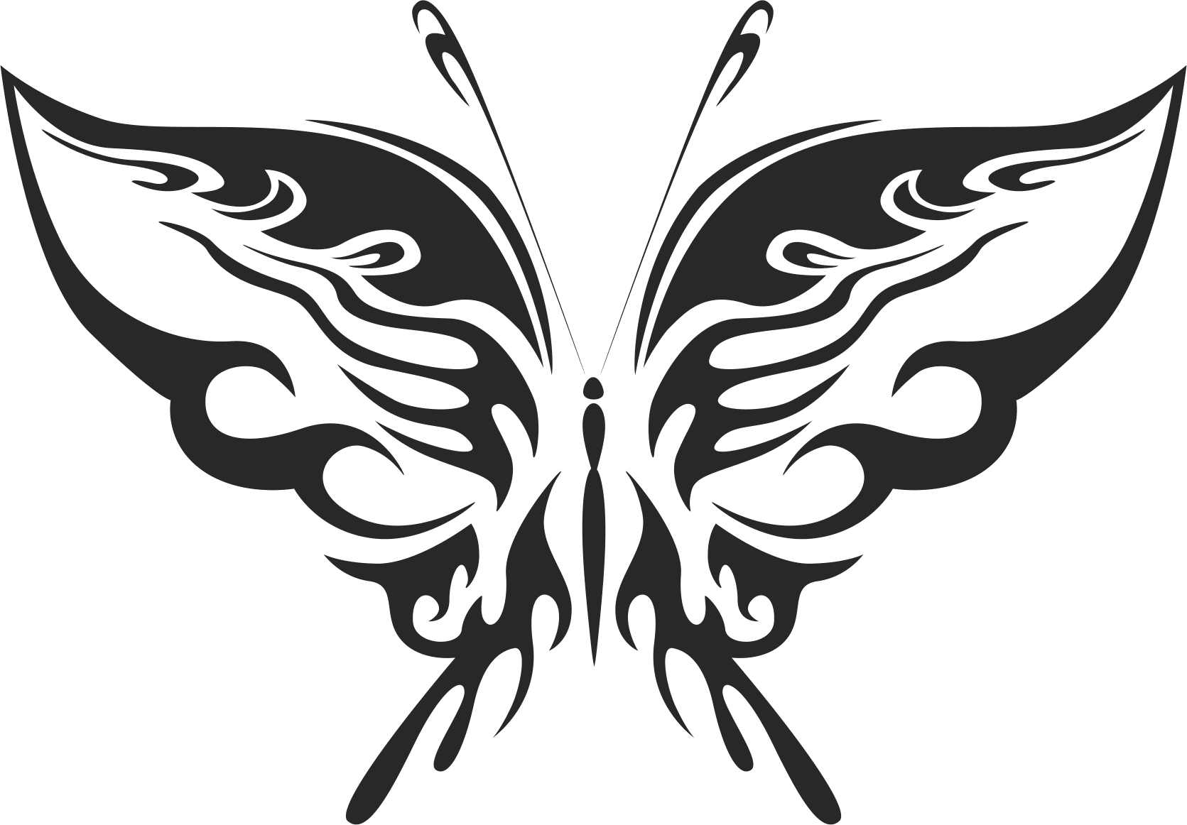 Tribal Butterfly Vector Art 19 Free DXF File Free Vectors