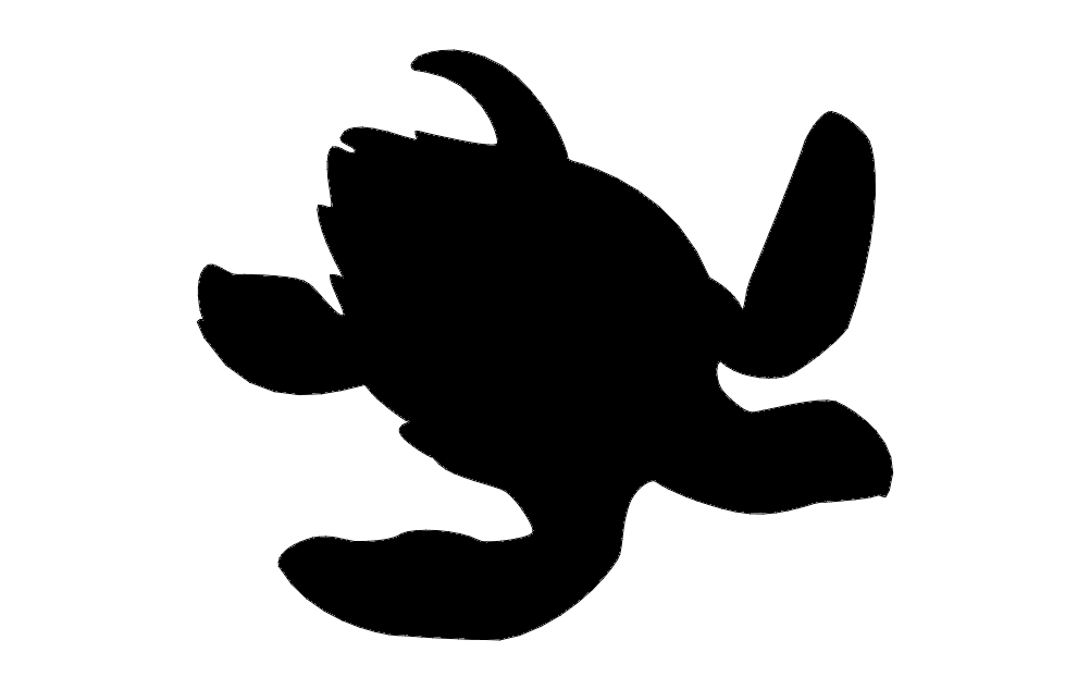 Turtle Silhouette Free DXF File Free Vectors