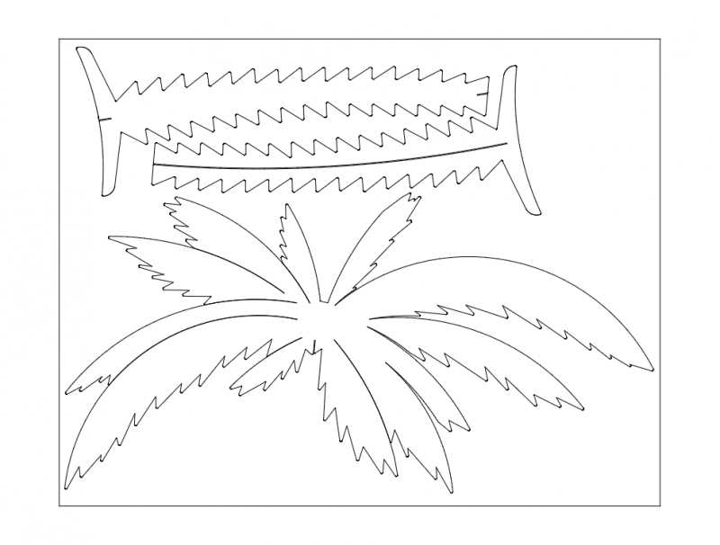 Palme Tree Free DXF File Free Vectors