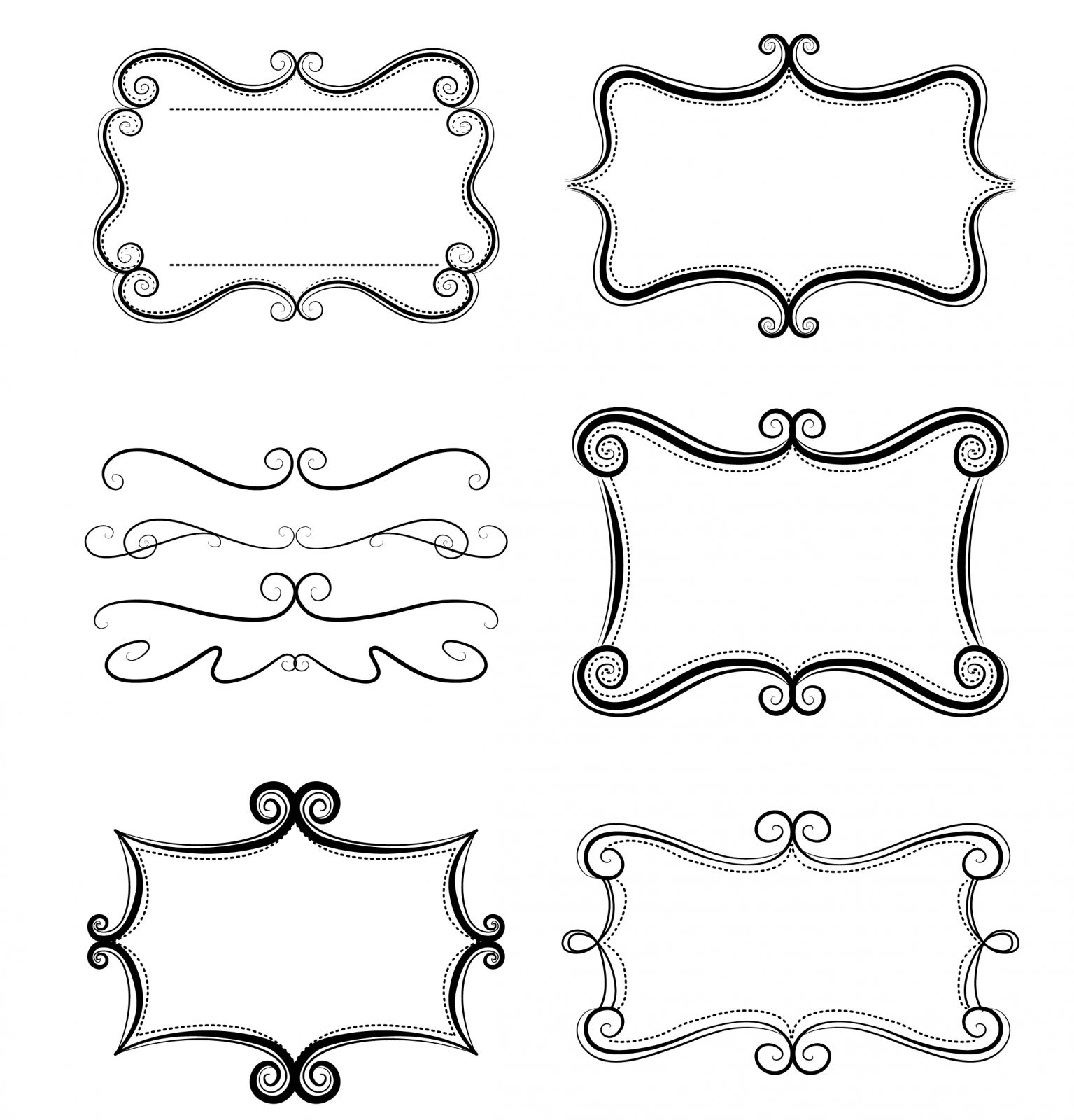 Funky Frames Free DXF File Free Vectors