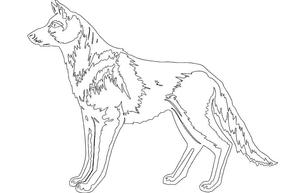 Dog Standing Free DXF File Free Vectors