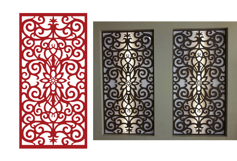 Seamless Floral Screen Vector Free DXF File Free Vectors