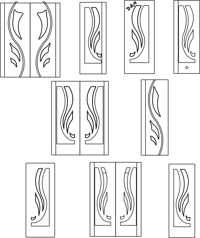 Interior Door Designs Free DXF File Free Vectors