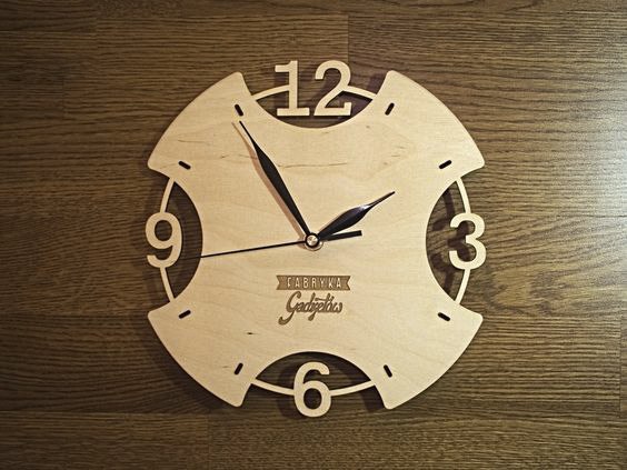Laser Cut Clock Free DXF File Free Vectors