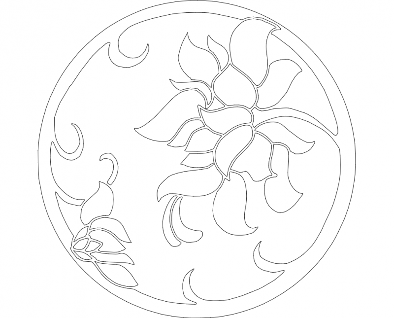 Flowers Free DXF File Free Vectors