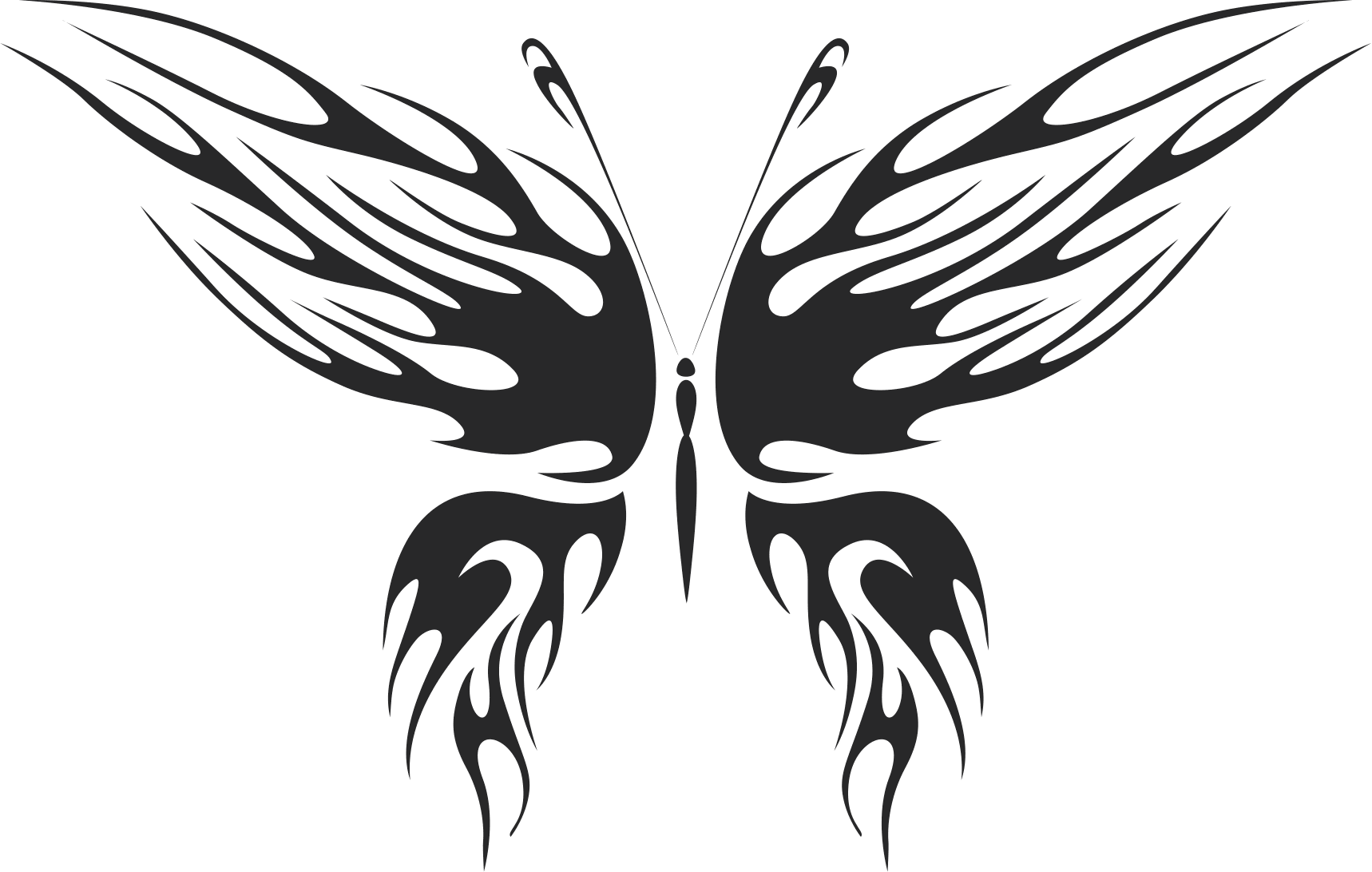 Tribal Butterfly Vector Art 27 Free DXF File Free Vectors