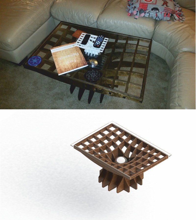 Plywood Furniture Modern Table Free DXF File Free Vectors
