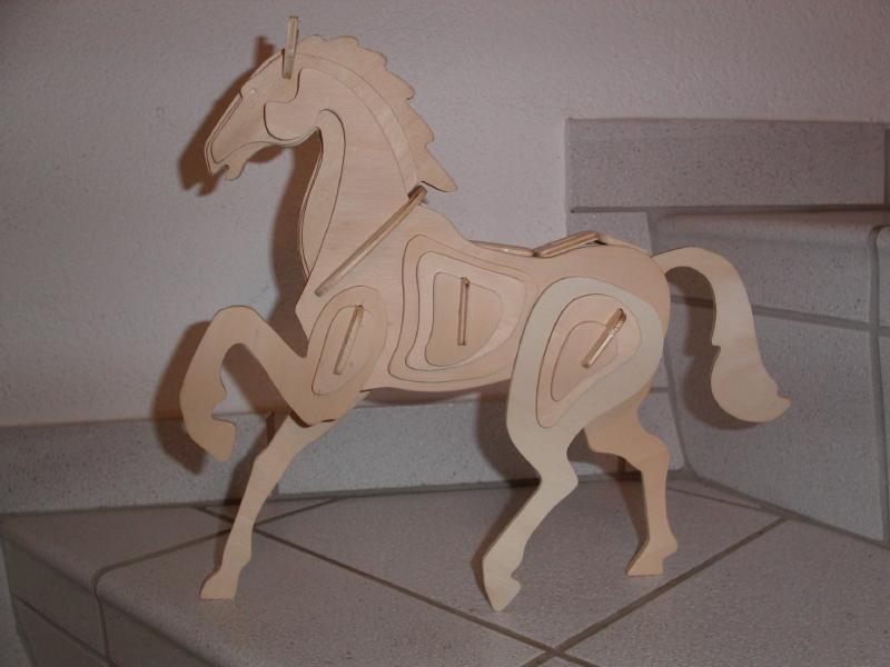 Horse 3D Puzzle DXF File Free Vectors