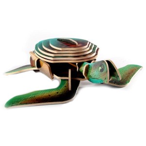 Turtle 3D Puzzle Free DXF File Free Vectors