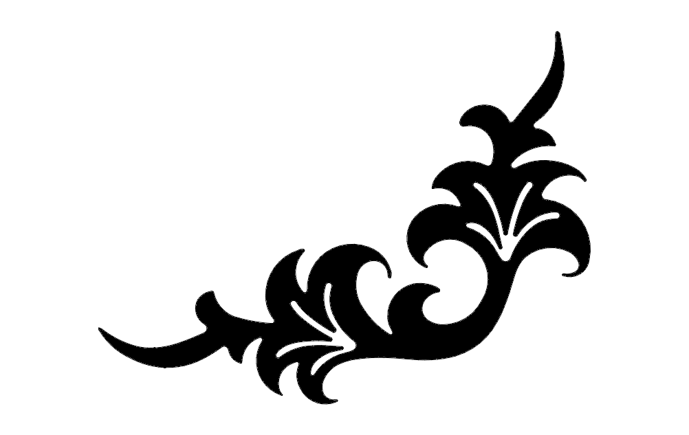 Corner Flower Design Free DXF File Free Vectors