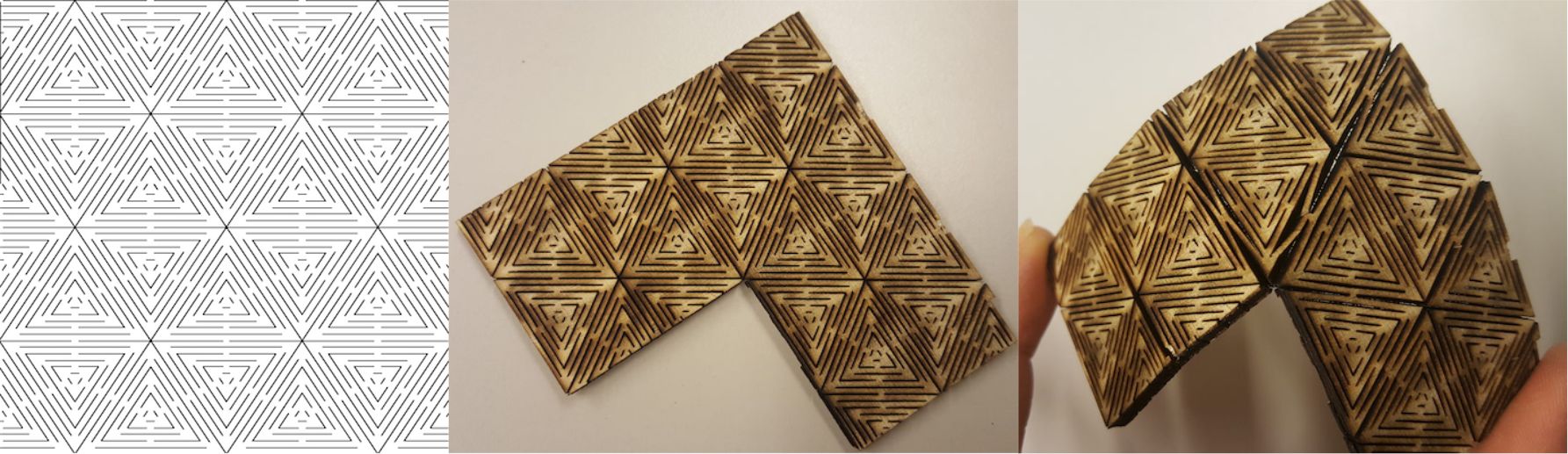 Geodesic Pattern Living Hinge Template For Laser Cut Free DXF File Free Vectors
