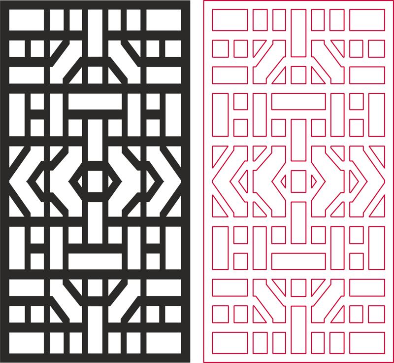 Abstract Geometric Pattern Free DXF File Free Vectors