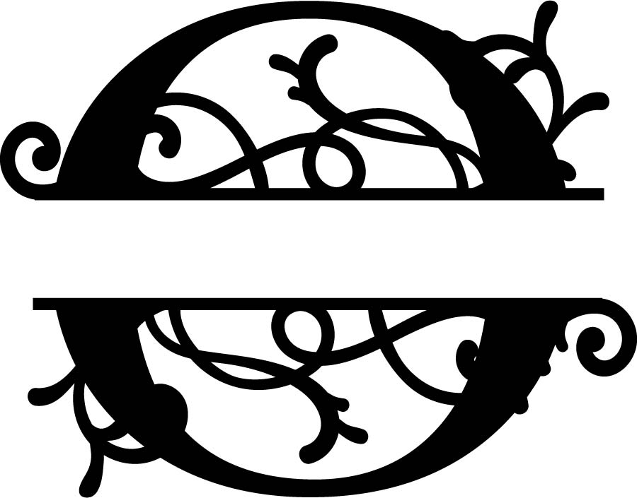 Split Monogram Letter O Free DXF File Free Vectors