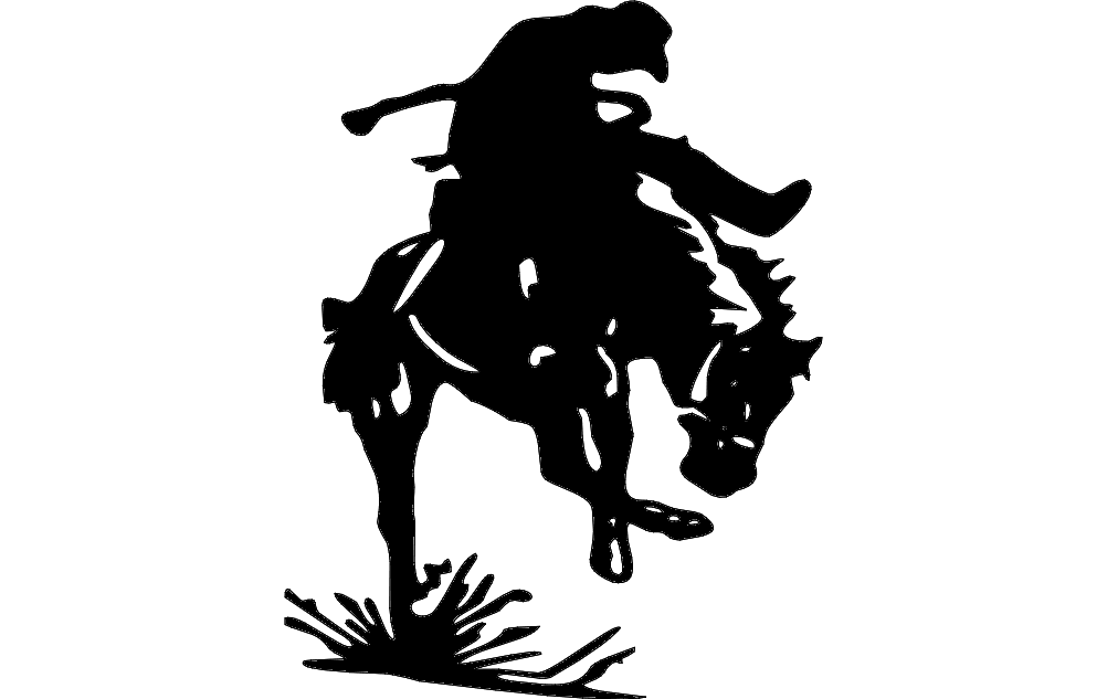 Rodeo Silhouette 1 Free DXF File Free Vectors