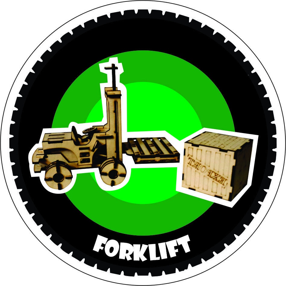 Fork Lift Truck Laser Cut Wooden 3D Model /Puzzle Kit Free DXF File Free Vectors