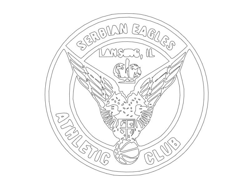 Drawing (Serbian Eagles Athletic Club) Free DXF File Free Vectors