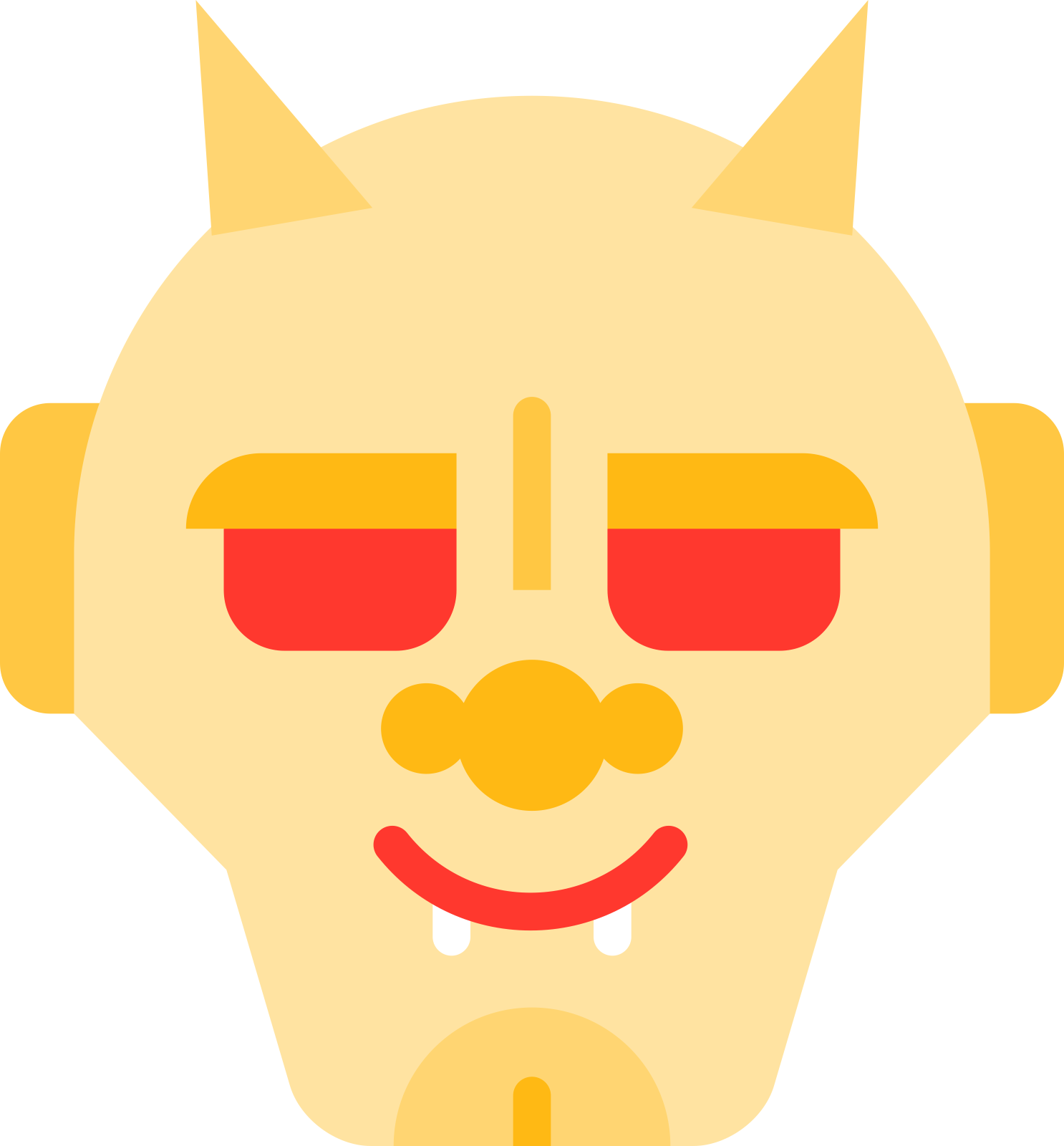 Hannya Outline Svg File Free Vectors