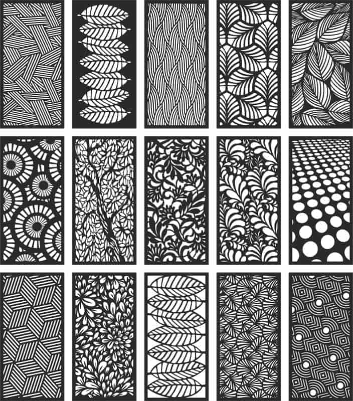 Modern Room Dividers Patterns Free Vector Free Vectors