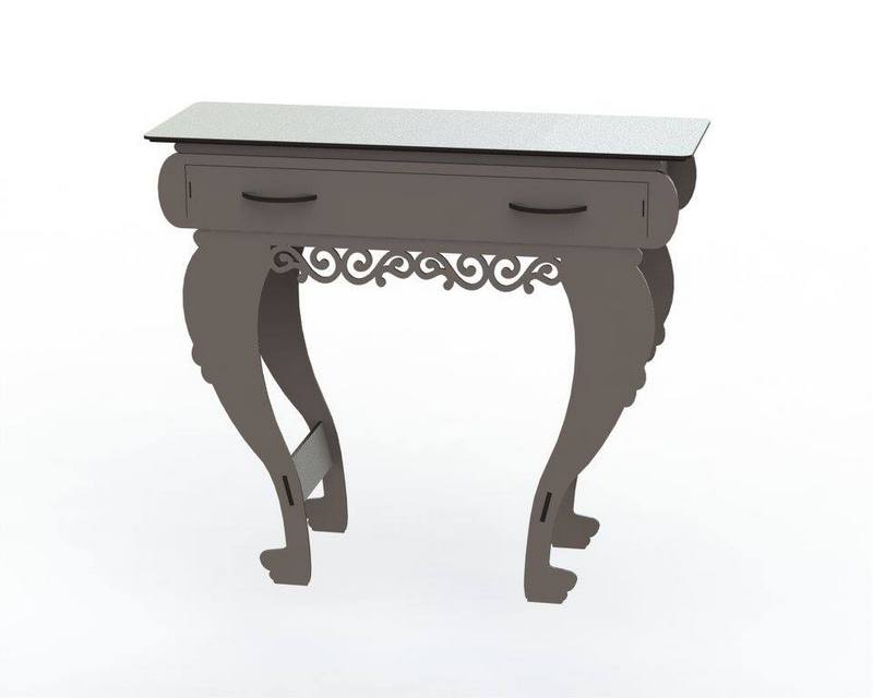 Wooden End Table With Drawers Free DXF File Free Vectors