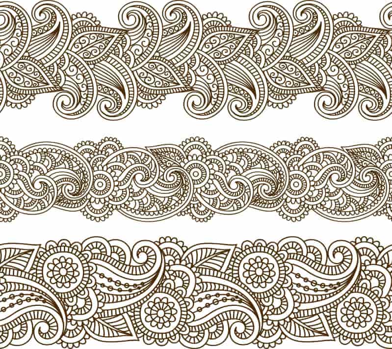 Mehndi Pattern Free Vector Free Vectors