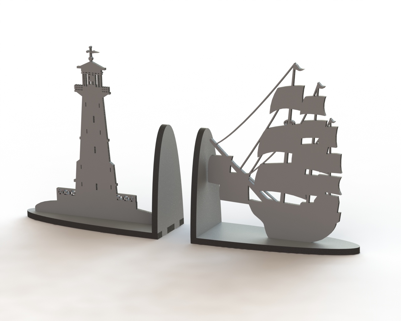 Laser Cut Ship Book Support Free DXF File Free Vectors