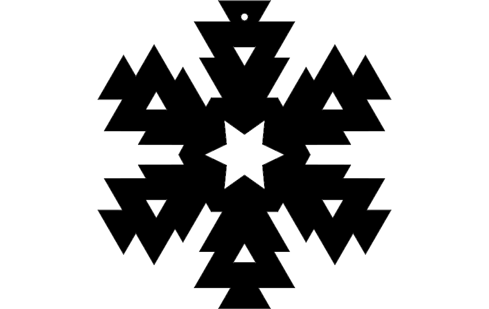 Snowflake Design 6 Free DXF File Free Vectors